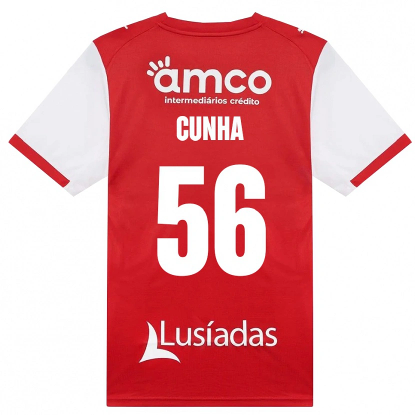Danxen Niño Camiseta Romário Cunha #56 Rojo Blanco Negro 1ª Equipación 2026/27 La Camisa