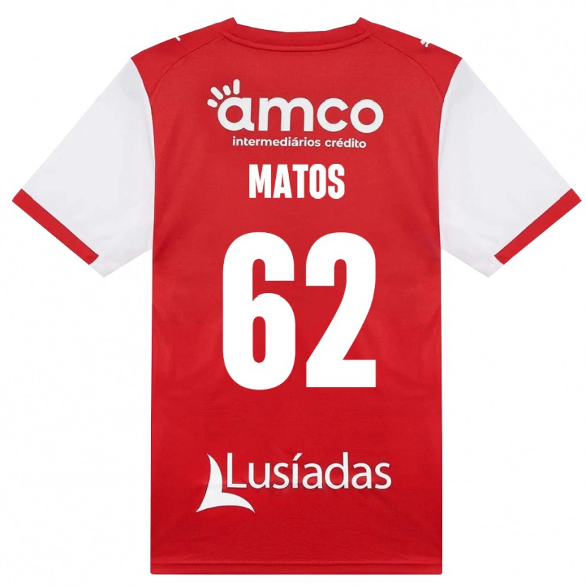 Danxen Niño Camiseta Nuno Matos #62 Rojo Blanco Negro 1ª Equipación 2026/27 La Camisa