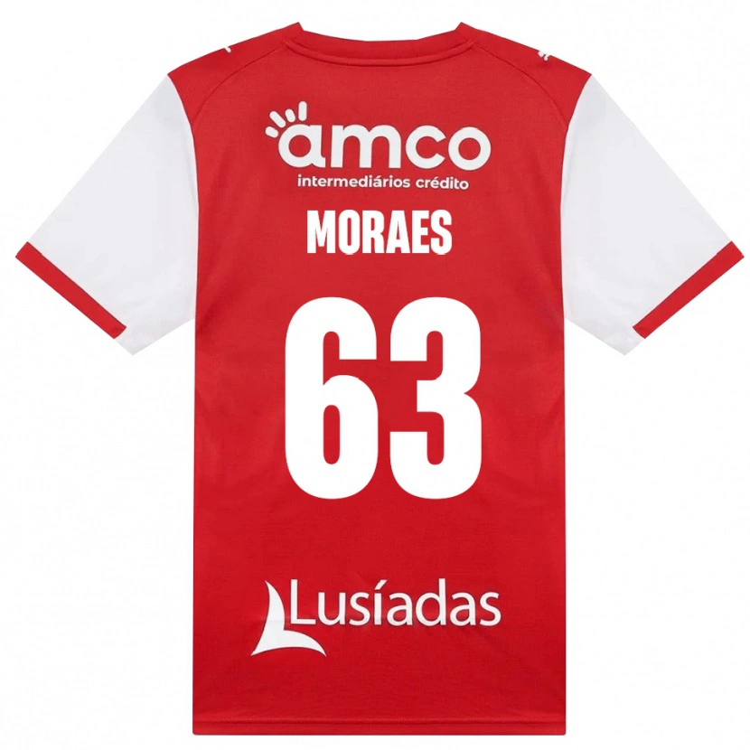 Danxen Niño Camiseta Guilherme Moraes #63 Rojo Blanco Negro 1ª Equipación 2026/27 La Camisa
