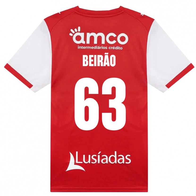 Danxen Niño Camiseta Rodrigo Beirão #63 Rojo Blanco Negro 1ª Equipación 2026/27 La Camisa