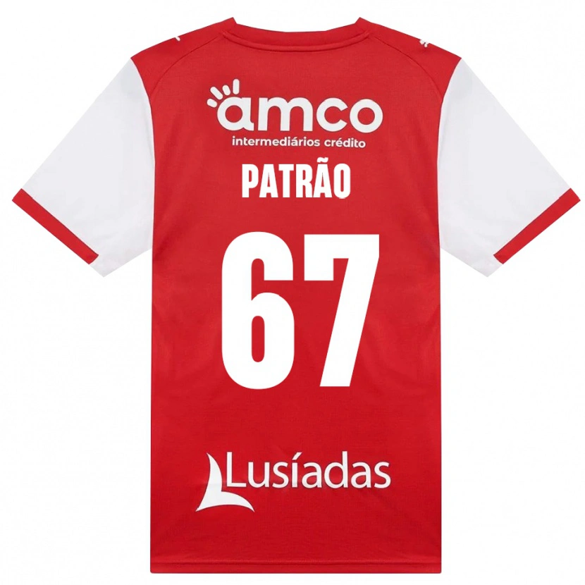 Danxen Niño Camiseta Afonso Patrão #67 Rojo Blanco Negro 1ª Equipación 2026/27 La Camisa