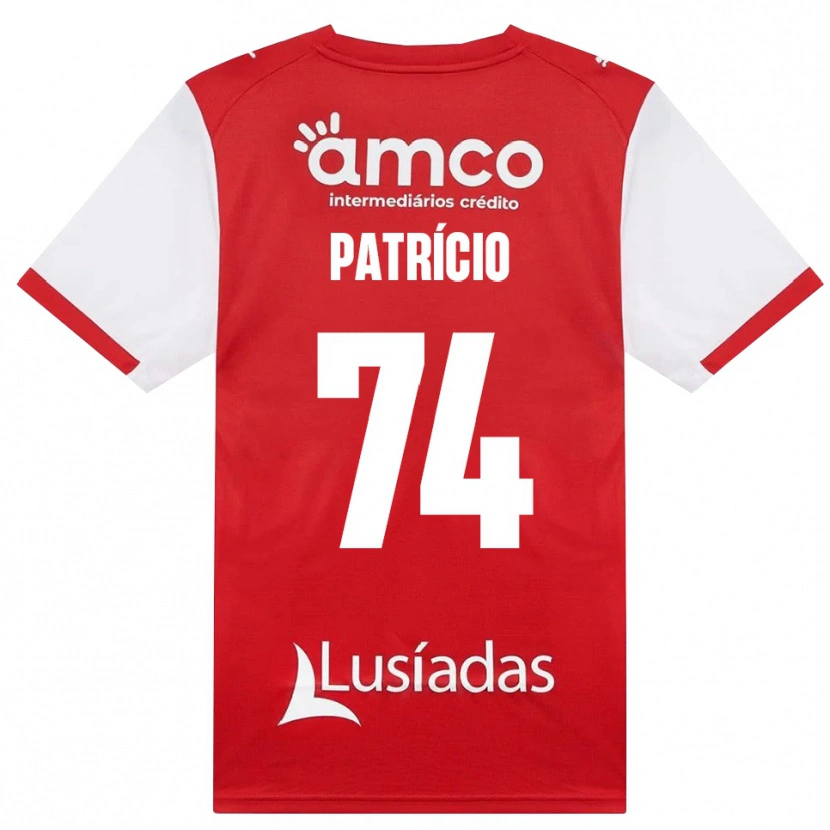 Danxen Niño Camiseta Nuno Patrício #74 Rojo Blanco Negro 1ª Equipación 2026/27 La Camisa