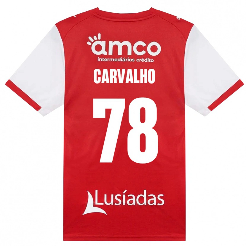 Danxen Niño Camiseta João Carvalho #78 Rojo Blanco Negro 1ª Equipación 2026/27 La Camisa