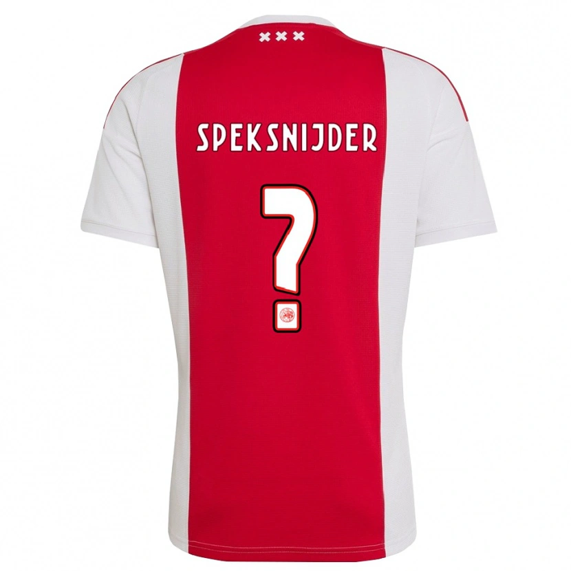 Danxen Niño Camiseta Rico Speksnijder #0 Rojo Blanco Amarillo 1ª Equipación 2026/27 La Camisa
