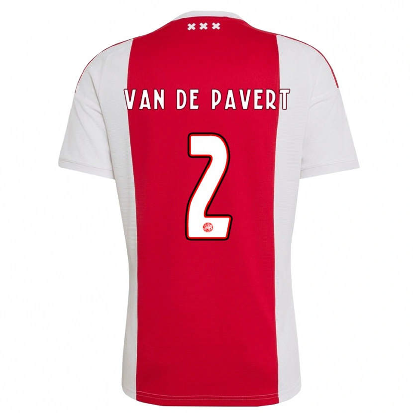 Danxen Niño Camiseta Ryan Van De Pavert #2 Rojo Blanco Amarillo 1ª Equipación 2026/27 La Camisa