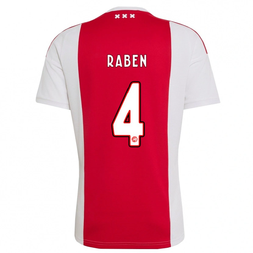 Danxen Niño Camiseta Niall Raben #4 Rojo Blanco Amarillo 1ª Equipación 2026/27 La Camisa