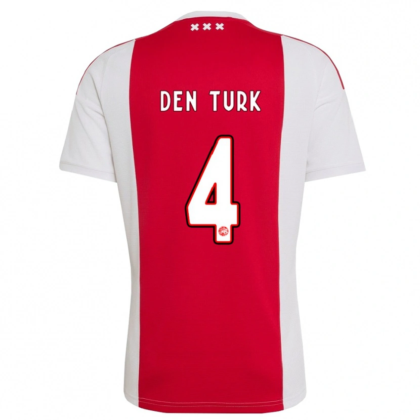 Danxen Niño Camiseta Deau Den Turk #4 Rojo Blanco Amarillo 1ª Equipación 2026/27 La Camisa