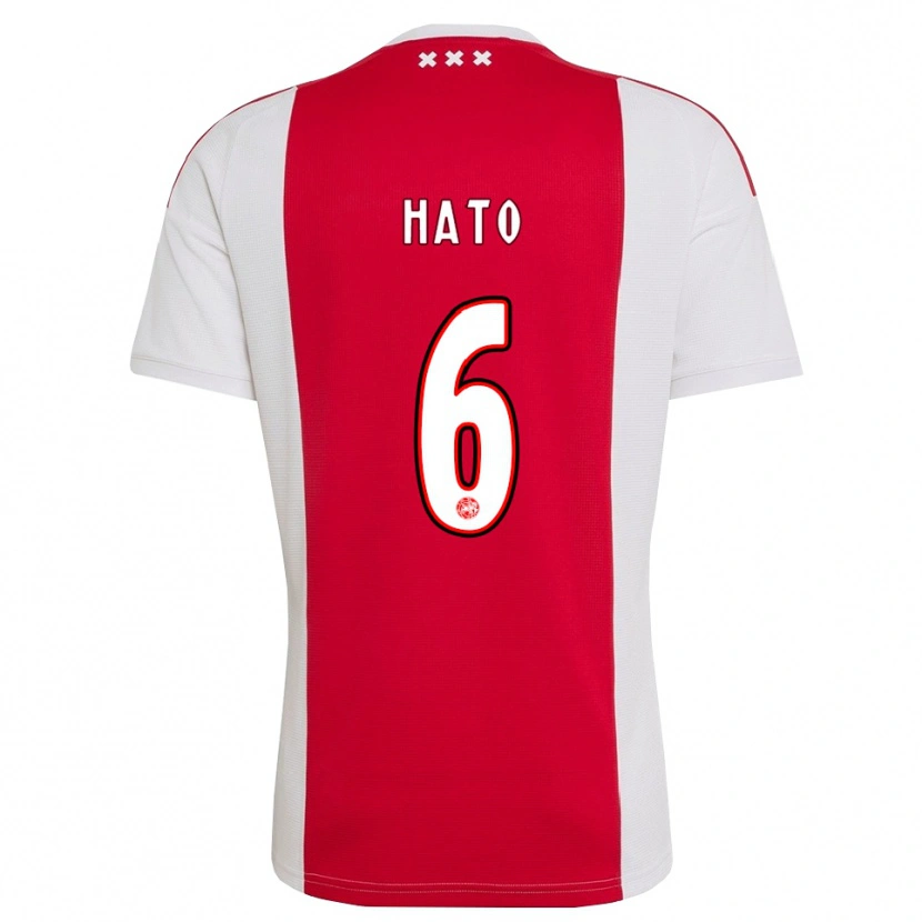 Danxen Niño Camiseta Elgyn Hato #6 Rojo Blanco Amarillo 1ª Equipación 2026/27 La Camisa