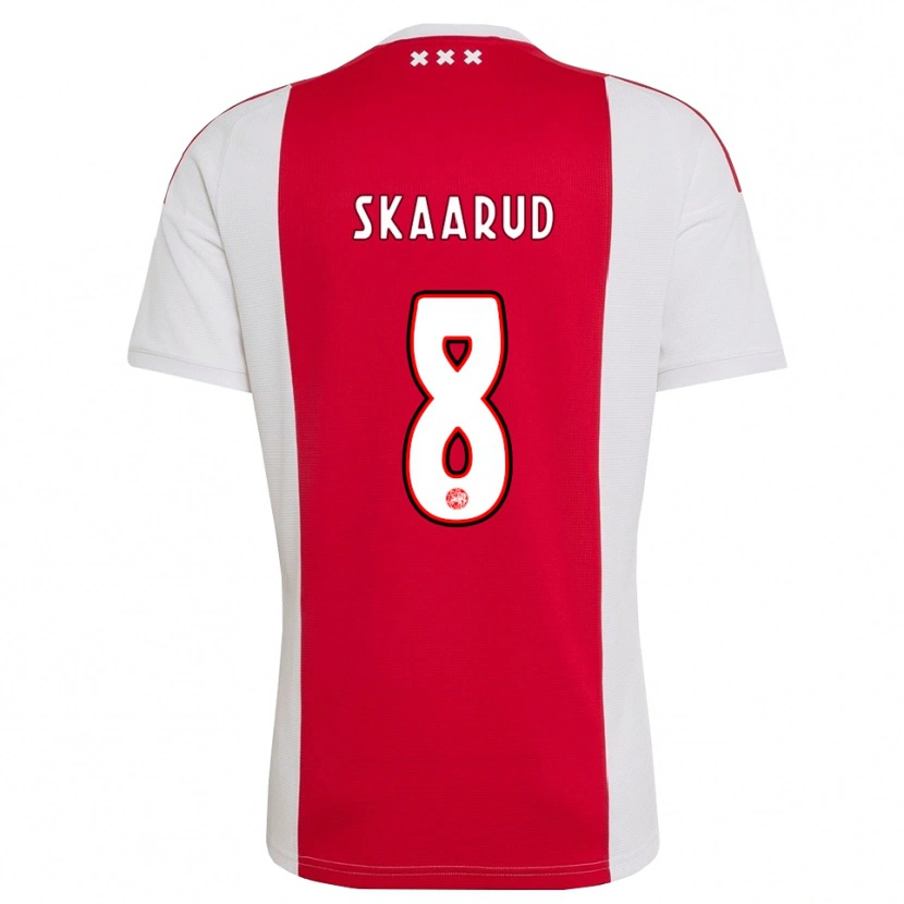 Danxen Niño Camiseta Daniel Skaarud #8 Rojo Blanco Amarillo 1ª Equipación 2026/27 La Camisa