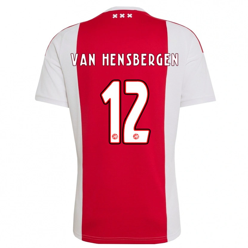 Danxen Niño Camiseta Jade Van Hensbergen #12 Rojo Blanco Amarillo 1ª Equipación 2026/27 La Camisa