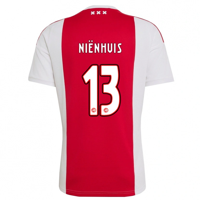Danxen Niño Camiseta Lois Niënhuis #13 Rojo Blanco Amarillo 1ª Equipación 2026/27 La Camisa