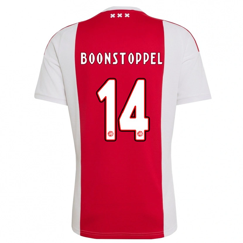 Danxen Niño Camiseta Jesse Boonstoppel #14 Rojo Blanco Amarillo 1ª Equipación 2026/27 La Camisa