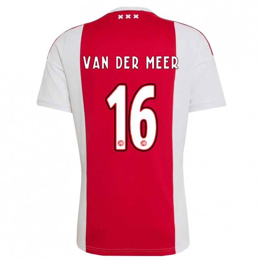 Danxen Niño Camiseta Reno Van Der Meer #16 Rojo Blanco Amarillo 1ª Equipación 2026/27 La Camisa
