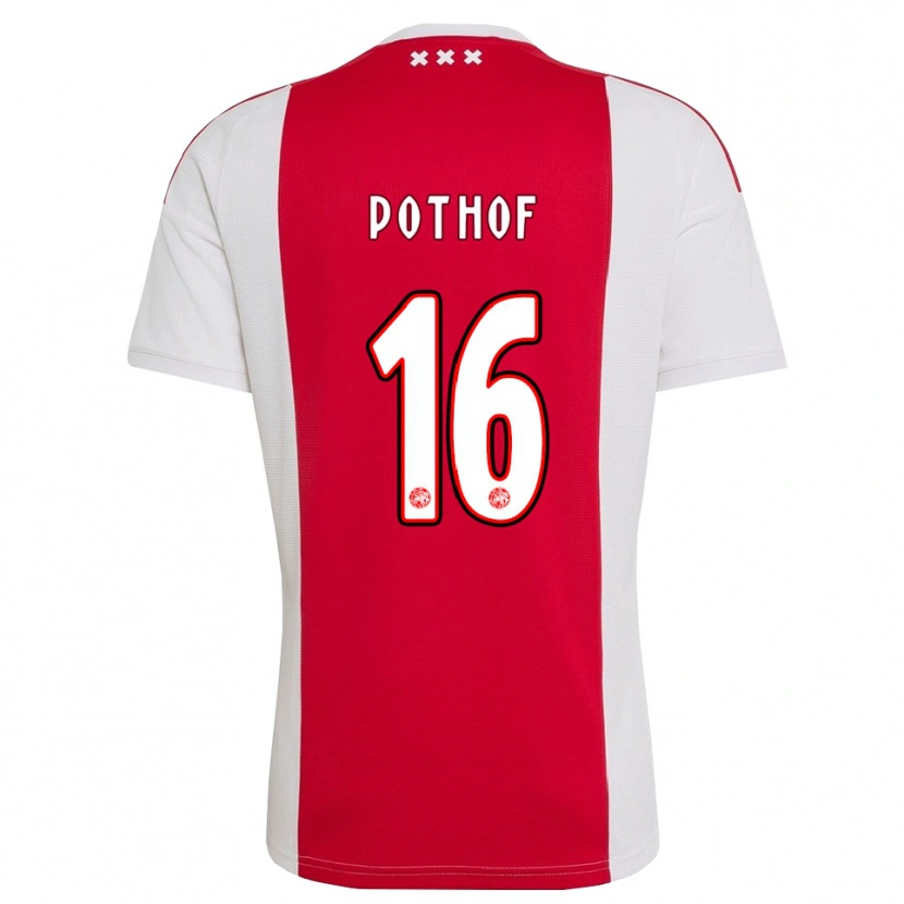 Danxen Niño Camiseta Isa Pothof #16 Rojo Blanco Amarillo 1ª Equipación 2026/27 La Camisa
