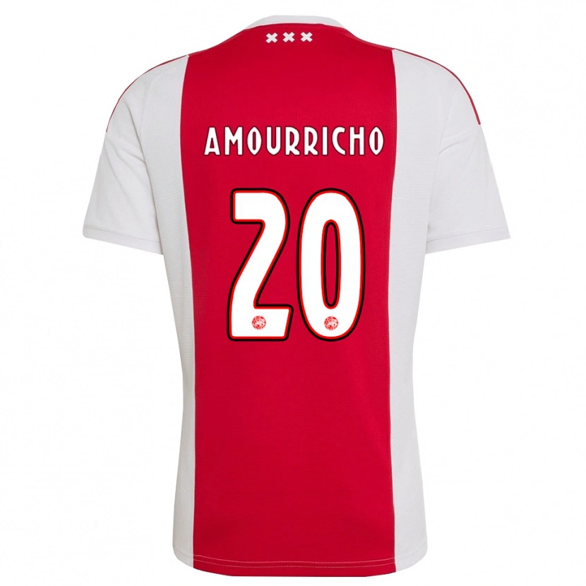 Danxen Niño Camiseta Amourricho Van Axel Dongen #20 Rojo Blanco Amarillo 1ª Equipación 2026/27 La Camisa