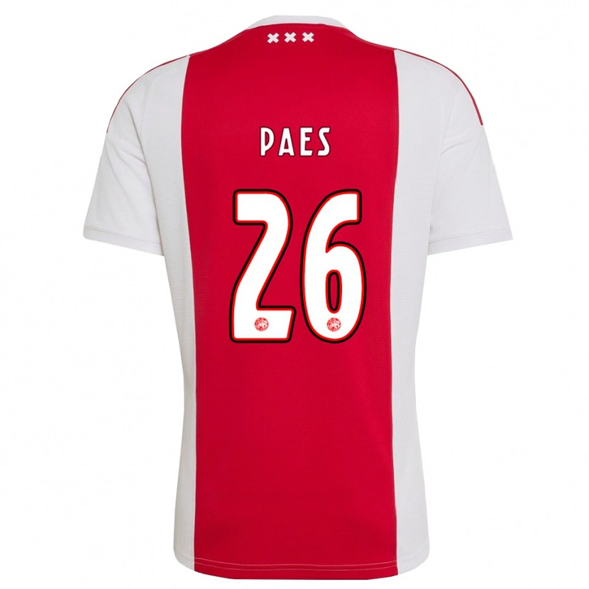 Danxen Niño Camiseta Maarten Paes #26 Rojo Blanco Amarillo 1ª Equipación 2026/27 La Camisa