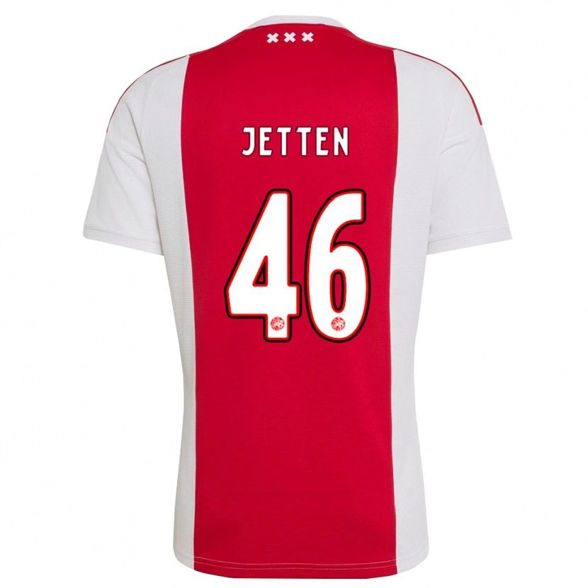 Danxen Niño Camiseta Lucas Jetten #46 Rojo Blanco Amarillo 1ª Equipación 2026/27 La Camisa