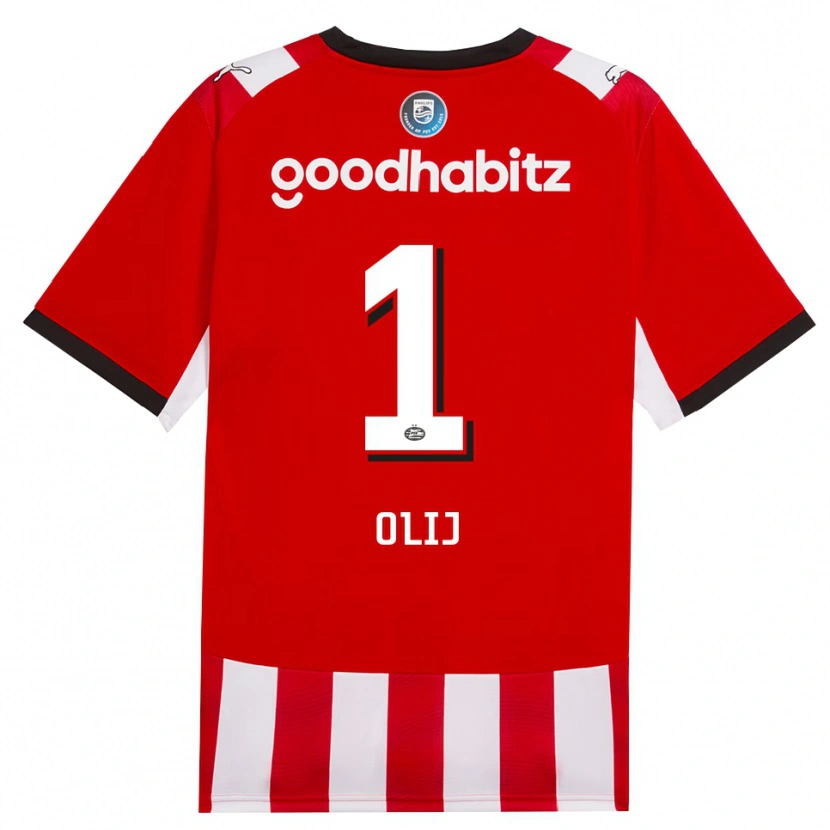 Danxen Niño Camiseta Nick Olij #1 Rojo Blanco Negro 1ª Equipación 2026/27 La Camisa