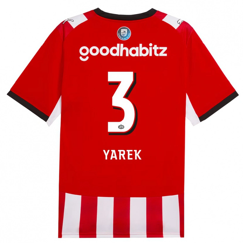Danxen Niño Camiseta Yarek Gasiorowski #3 Rojo Blanco Negro 1ª Equipación 2026/27 La Camisa