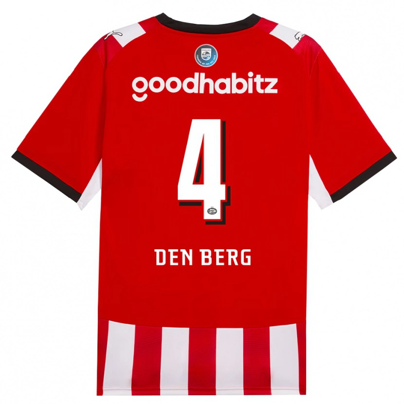 Danxen Niño Camiseta Mandy Van Den Berg #4 Rojo Blanco Negro 1ª Equipación 2026/27 La Camisa