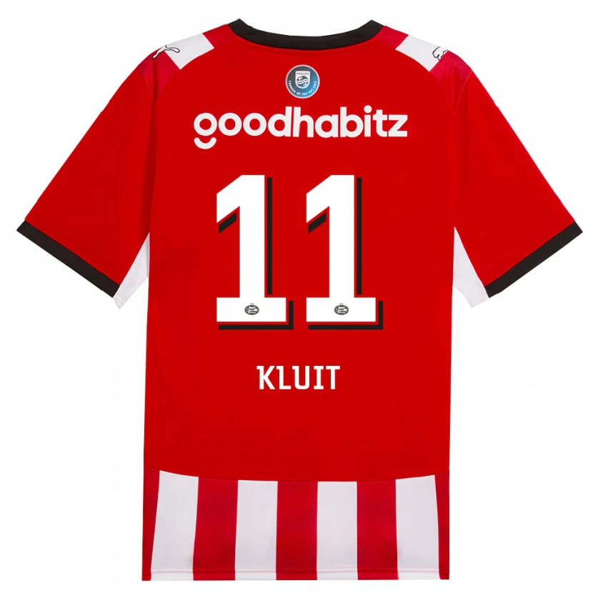 Danxen Niño Camiseta Fabio Kluit #11 Rojo Blanco Negro 1ª Equipación 2026/27 La Camisa
