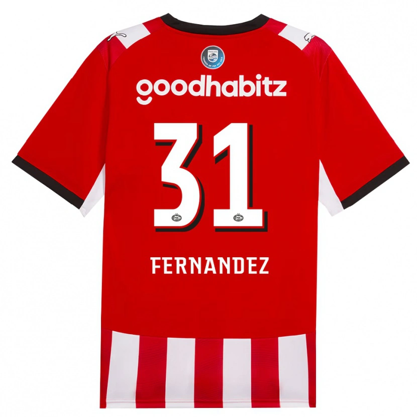 Danxen Niño Camiseta Noah Fernandez #31 Rojo Blanco Negro 1ª Equipación 2026/27 La Camisa