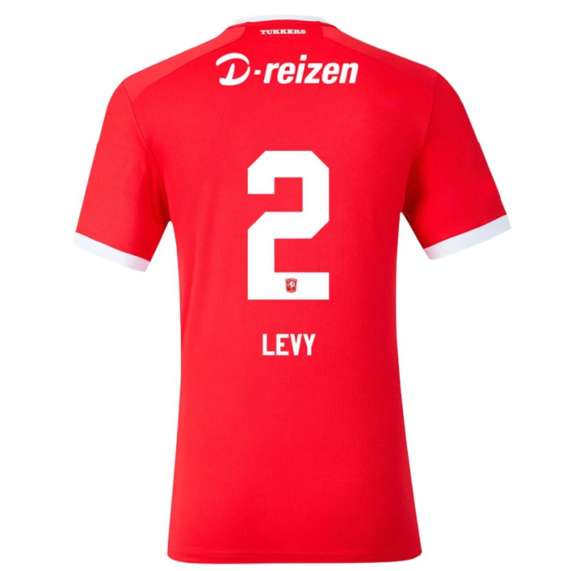 Danxen Niño Camiseta Ofek Levy #2 Rojo Blanco 1ª Equipación 2026/27 La Camisa
