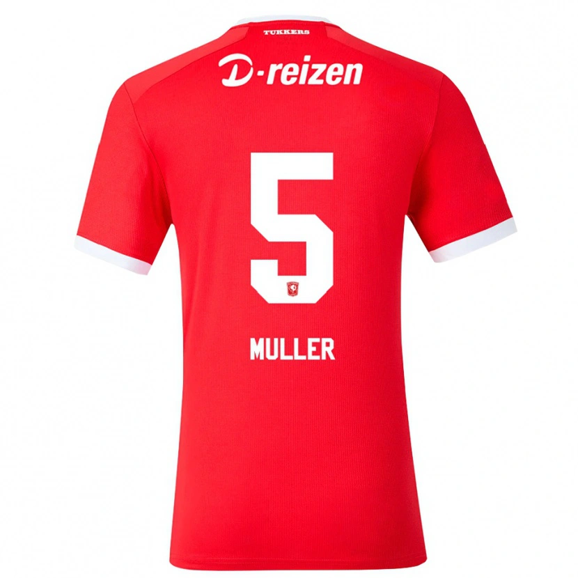 Danxen Niño Camiseta Timothy Muller #5 Rojo Blanco 1ª Equipación 2026/27 La Camisa