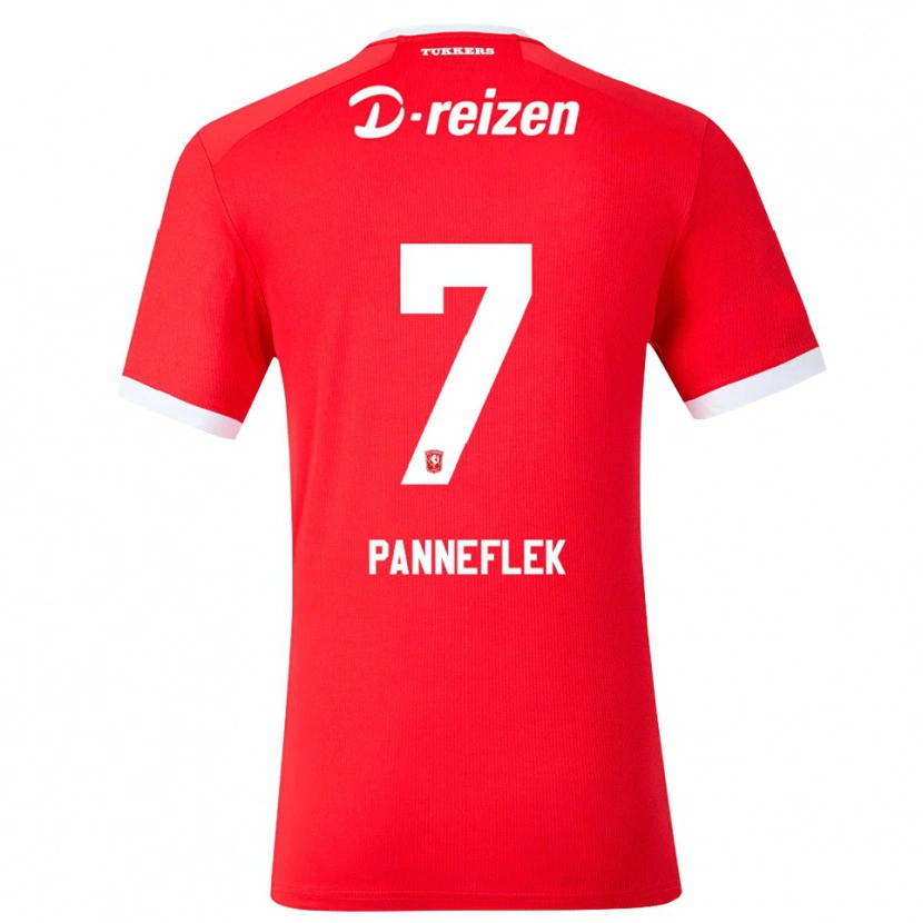 Danxen Niño Camiseta Owen Panneflek #7 Rojo Blanco 1ª Equipación 2026/27 La Camisa