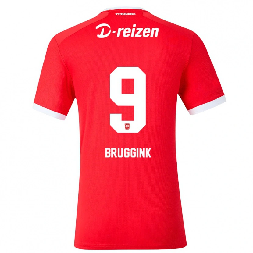 Danxen Niño Camiseta Pim Bruggink #9 Rojo Blanco 1ª Equipación 2026/27 La Camisa