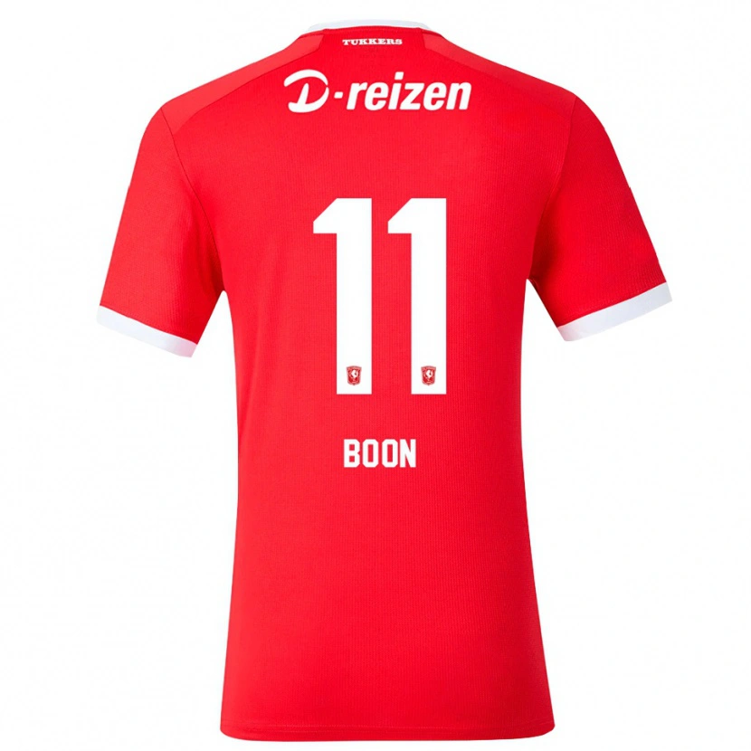 Danxen Niño Camiseta Damian Boon #11 Rojo Blanco 1ª Equipación 2026/27 La Camisa
