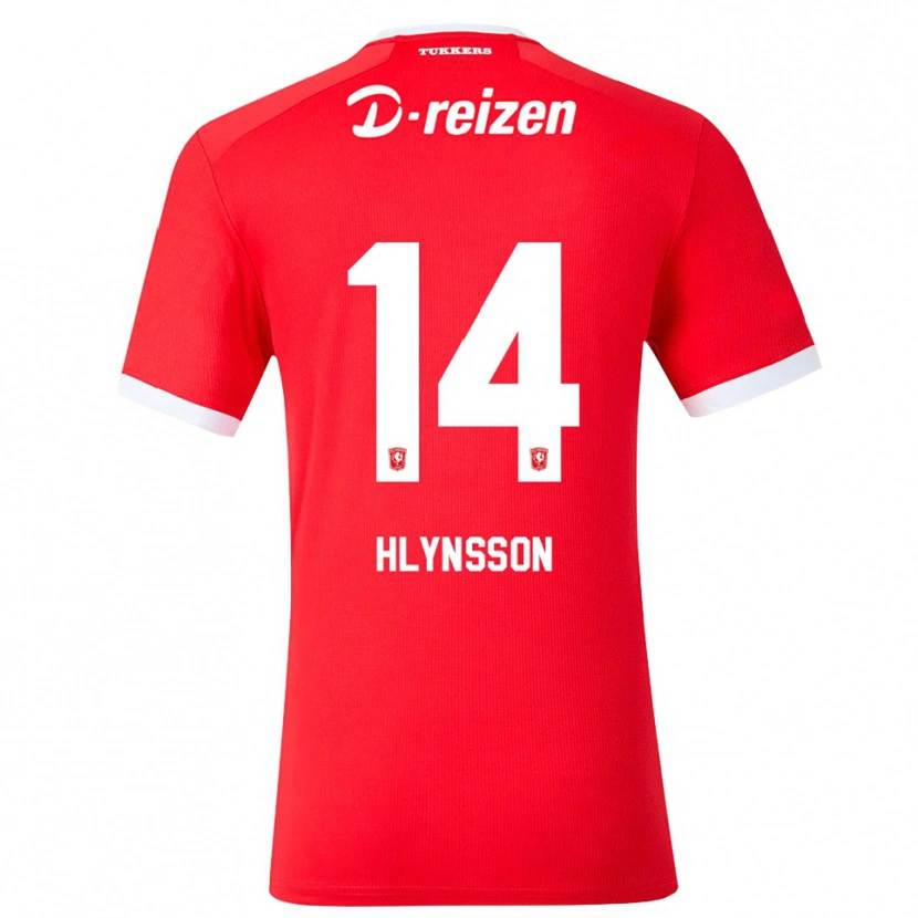 Danxen Niño Camiseta Kristian Hlynsson #14 Rojo Blanco 1ª Equipación 2026/27 La Camisa
