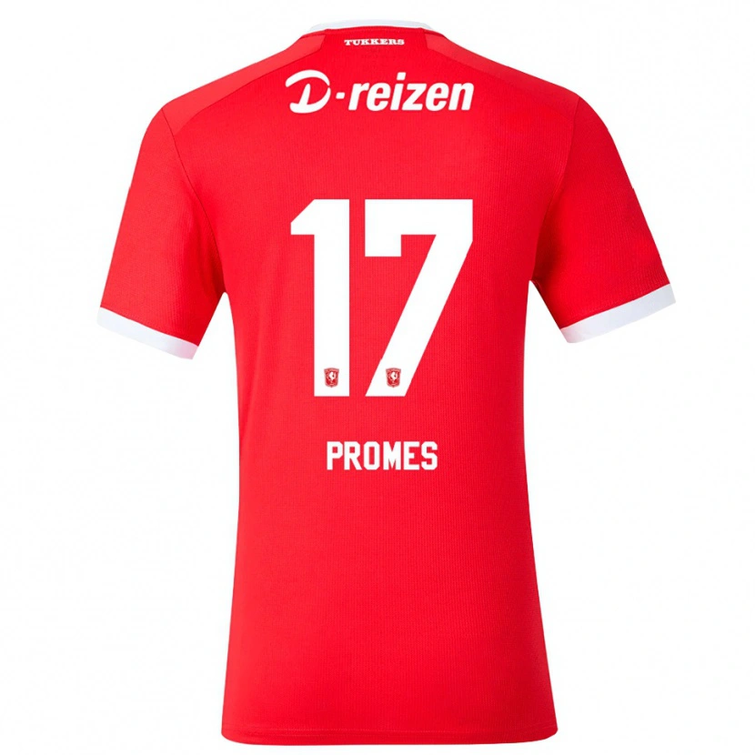 Danxen Niño Camiseta Rodrigo Promes #17 Rojo Blanco 1ª Equipación 2026/27 La Camisa