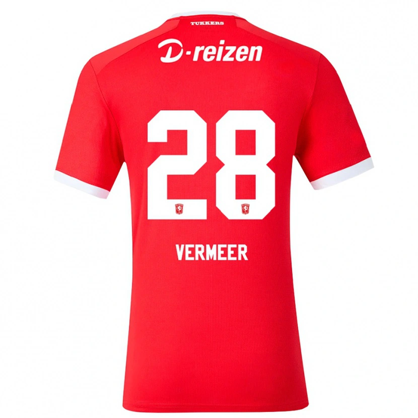 Danxen Niño Camiseta Sofie Rianne Vermeer #28 Rojo Blanco 1ª Equipación 2026/27 La Camisa
