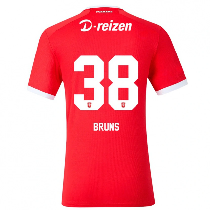 Danxen Niño Camiseta Max Bruns #38 Rojo Blanco 1ª Equipación 2026/27 La Camisa