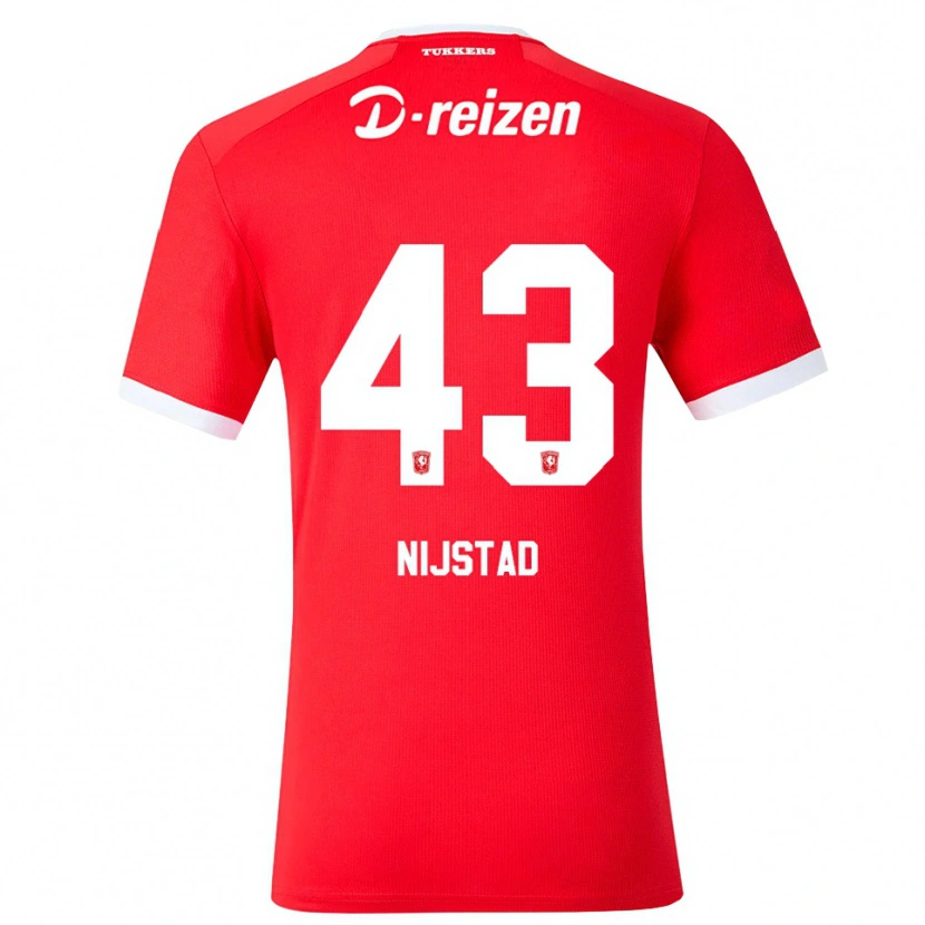 Danxen Niño Camiseta Ruud Nijstad #43 Rojo Blanco 1ª Equipación 2026/27 La Camisa