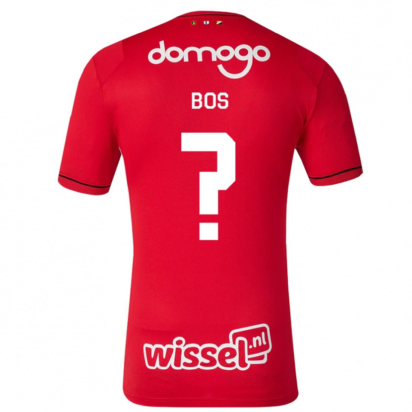 Danxen Niño Camiseta Torben Bos #0 Rojo Blanco Negro 1ª Equipación 2026/27 La Camisa