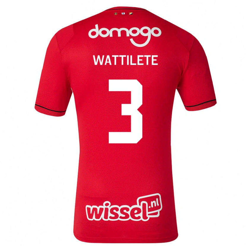 Danxen Niño Camiseta Julia Wattilete #3 Rojo Blanco Negro 1ª Equipación 2026/27 La Camisa