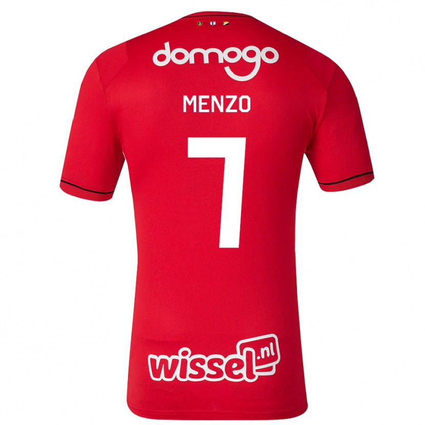 Danxen Niño Camiseta Björn Menzo #7 Rojo Blanco Negro 1ª Equipación 2026/27 La Camisa