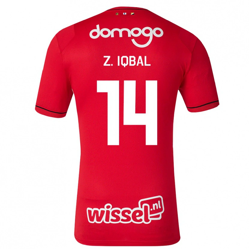 Danxen Niño Camiseta Zidane Iqbal #14 Rojo Blanco Negro 1ª Equipación 2026/27 La Camisa