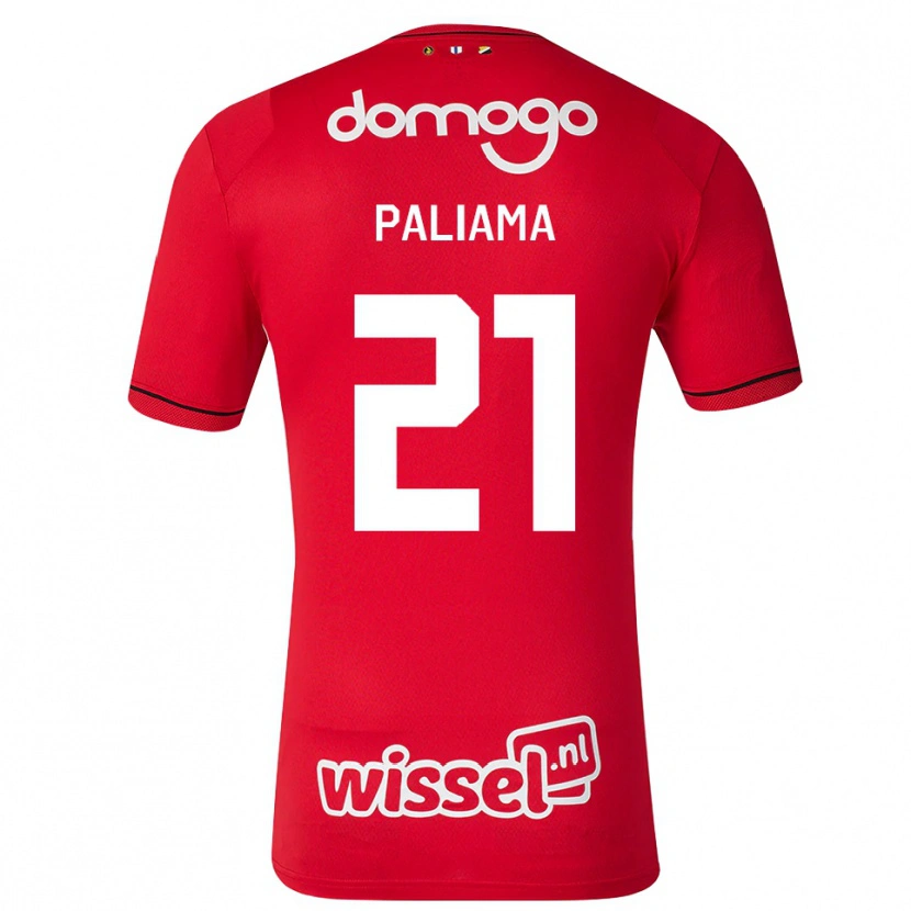 Danxen Niño Camiseta Joni Paliama #21 Rojo Blanco Negro 1ª Equipación 2026/27 La Camisa