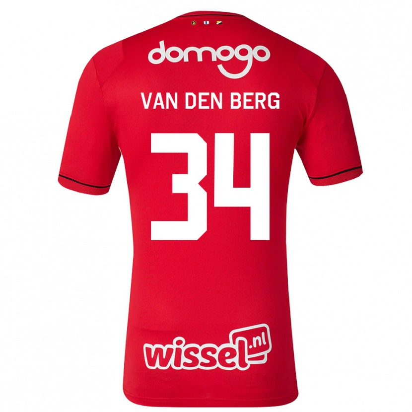 Danxen Niño Camiseta Davy Van Den Berg #34 Rojo Blanco Negro 1ª Equipación 2026/27 La Camisa
