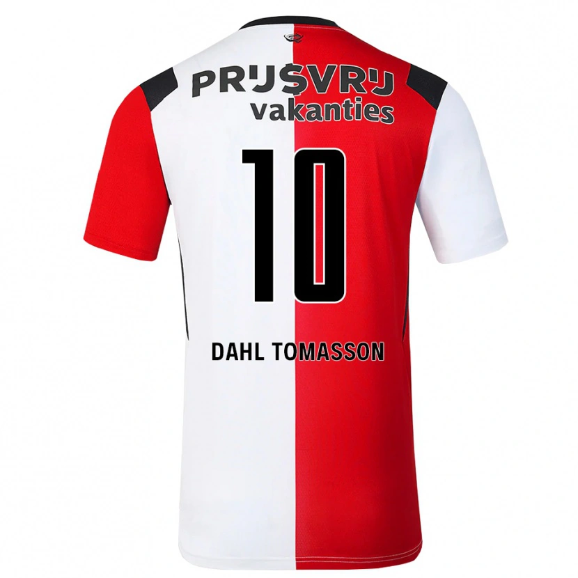 Danxen Niño Camiseta Luca Dahl Tomasson #10 Rojo Blanco Negro 1ª Equipación 2026/27 La Camisa