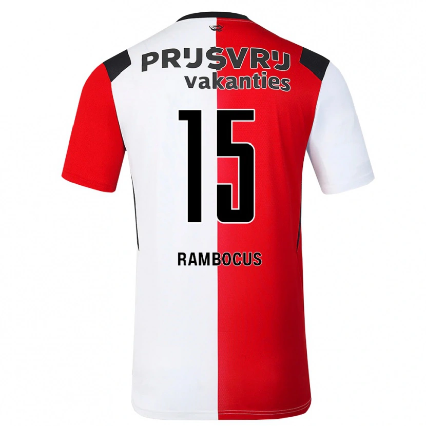 Danxen Niño Camiseta Diego Rambocus #15 Rojo Blanco Negro 1ª Equipación 2026/27 La Camisa