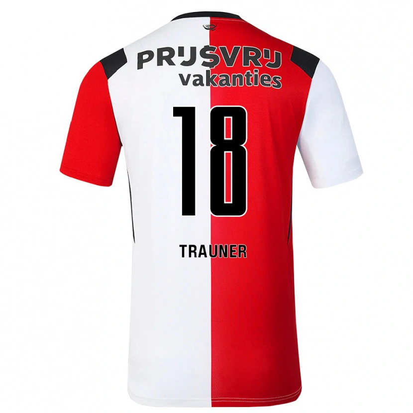 Danxen Niño Camiseta Gernot Trauner #18 Rojo Blanco Negro 1ª Equipación 2026/27 La Camisa