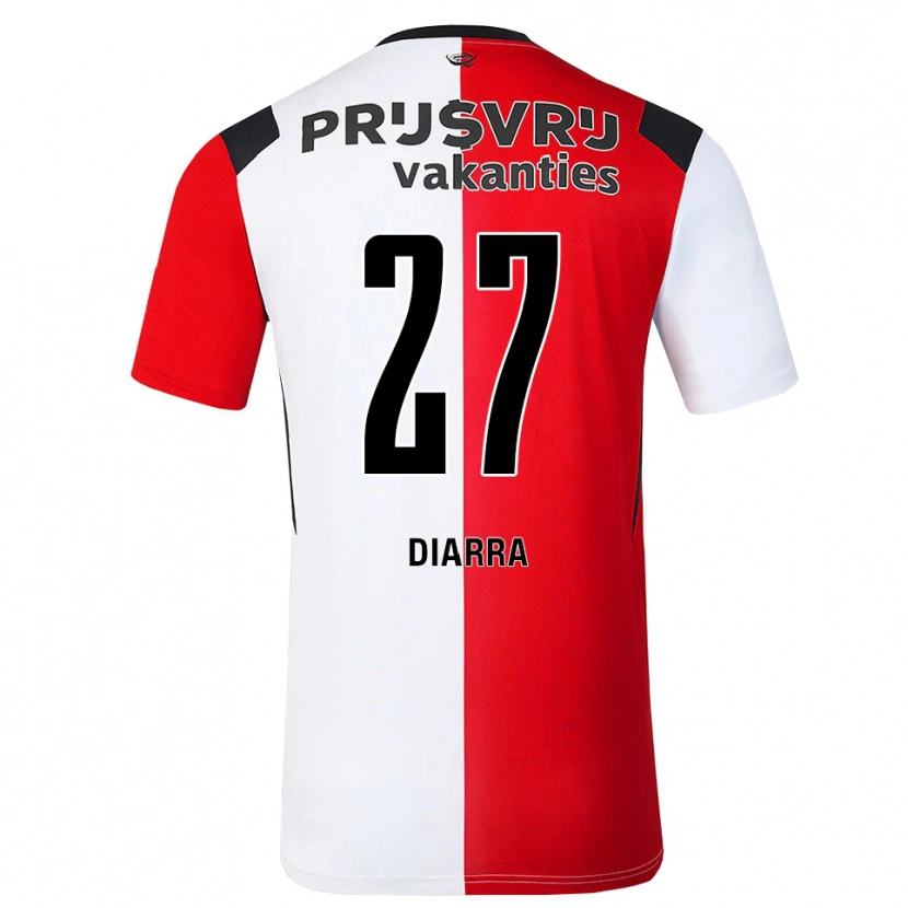 Danxen Niño Camiseta Gaoussou Diarra #27 Rojo Blanco Negro 1ª Equipación 2026/27 La Camisa