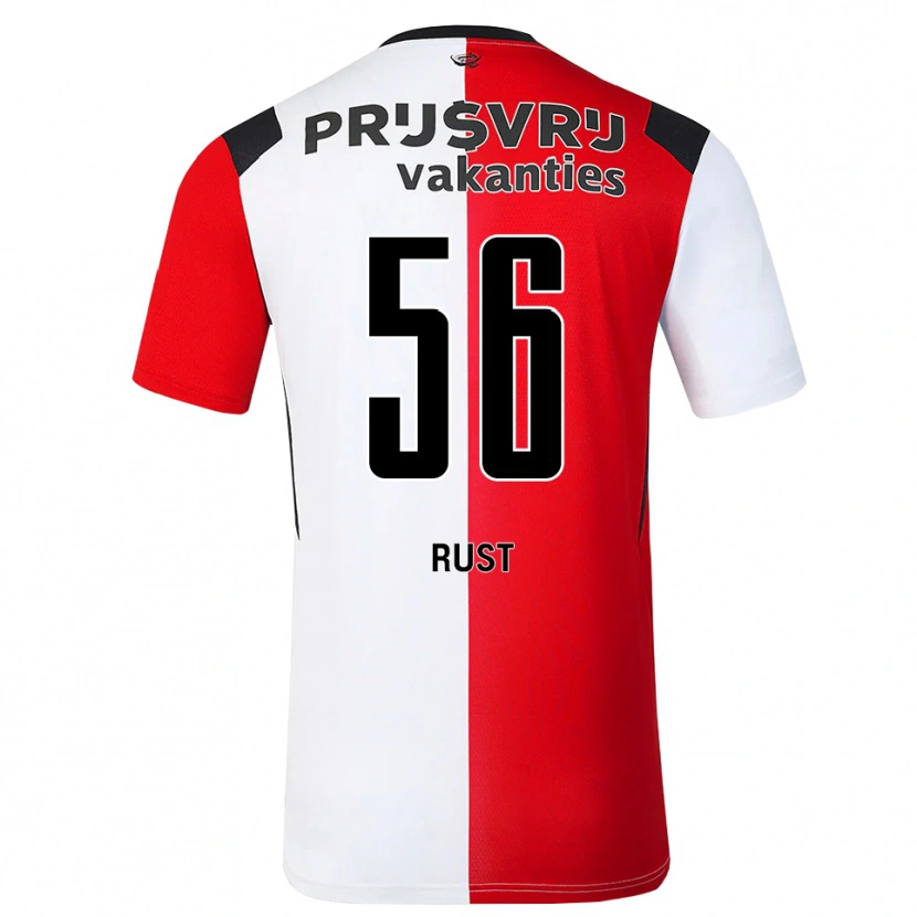 Danxen Niño Camiseta Fabiano Rust #56 Rojo Blanco Negro 1ª Equipación 2026/27 La Camisa
