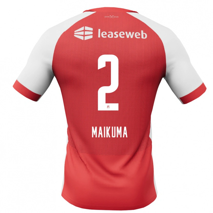 Danxen Niño Camiseta Seiya Maikuma #2 Rojo Blanco Negro 1ª Equipación 2026/27 La Camisa