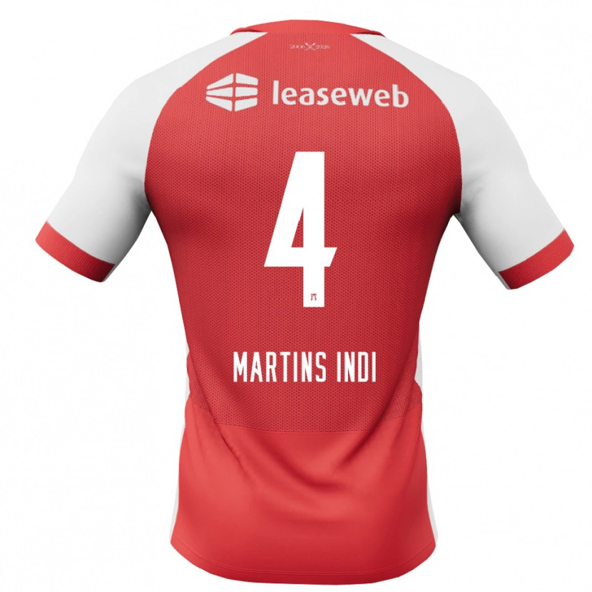 Danxen Niño Camiseta Bruno Martins Indi #4 Rojo Blanco Negro 1ª Equipación 2026/27 La Camisa
