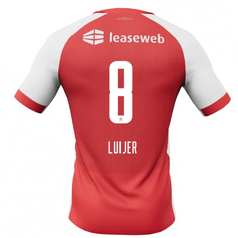 Danxen Niño Camiseta Rick Luijer #8 Rojo Blanco Negro 1ª Equipación 2026/27 La Camisa